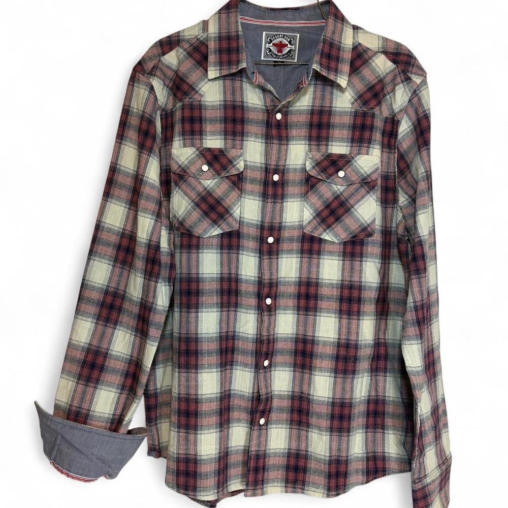 Plaid Button-Up Shirt